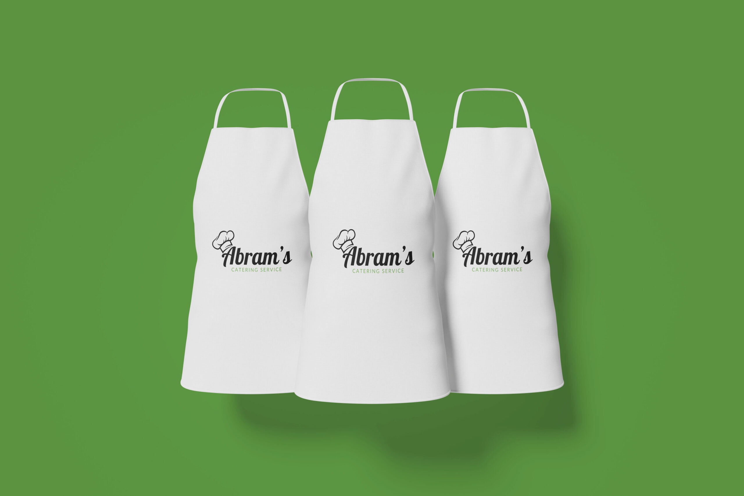 Abram's Catering Logo on aprons