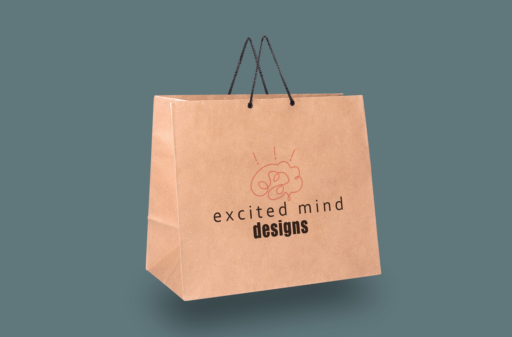 Excited Mind Logo: Shopping bag